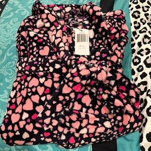 Vera Bradley fleece robe in love you lots navy